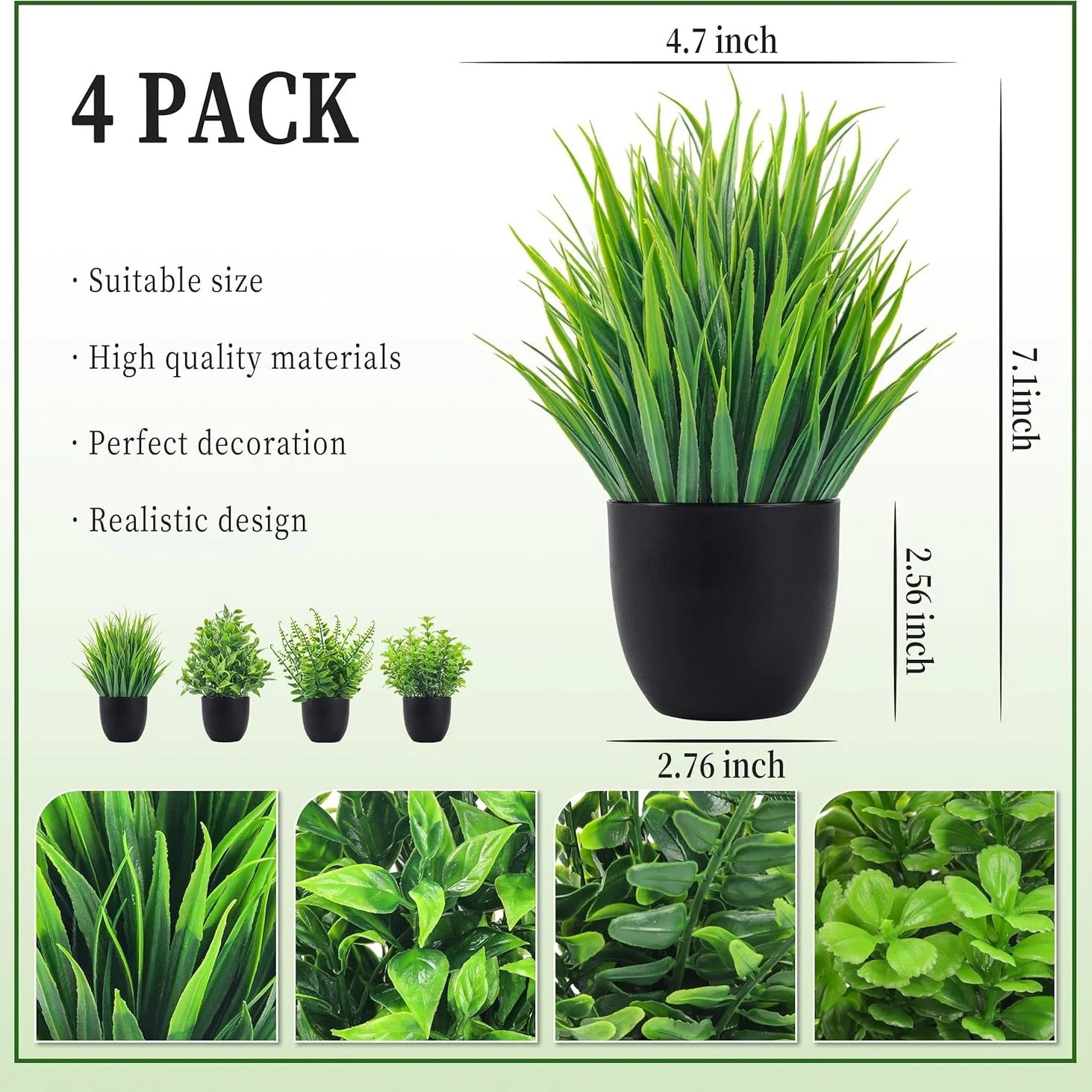 SpaPlant Bathroom Decor Set (4-Pack)